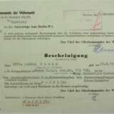 Lot Urkunden zum Panzerkampfabzeichen und Sonderabzeichen für das Niederkämpfen von Panzerkampfwagen. - photo 3