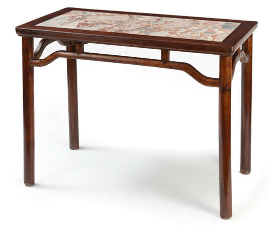 Rechteckiger Tisch mit eingelegter Marmorplatte - фото 1