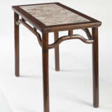 Rechteckiger Tisch mit eingelegter Marmorplatte - Foto 2