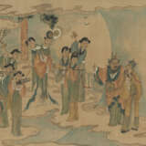 Albumblatt mit einer Romanszene 'Tang Xuanzongs Besuch im Himmel' - фото 1
