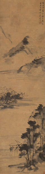 Im Stil von Mao Jike (1633-1708): Flusslandschaft im Mi-Fu-Stil, Tusche auf Papier - Foto 1