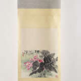 Malerei mit Darstellung von Begonien im Herbst, Tusche und Farbe auf Papier, als Hängerolle montiert - фото 2