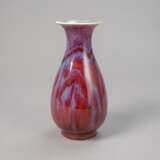 Birnenförmige Vase mit Flambé-Glasur - photo 1