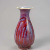 Birnenförmige Vase mit Flambé-Glasur - photo 2