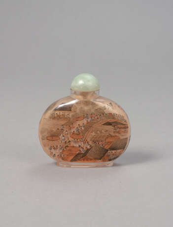 Tisch-Snuffbottle aus Glas mit Innenmalerei von Szenen aus der 'Qingming-Rolle' - photo 2