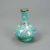 Bauchige Vase mit Lotosdekor in Kanton-Email - photo 1