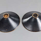 Zwei konische braun glasierte Keramik-Teeschalen - фото 3