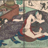 Sammlung von Buchseiten mit 'Shunga'-Szenen von diversen Künstlern - Foto 7