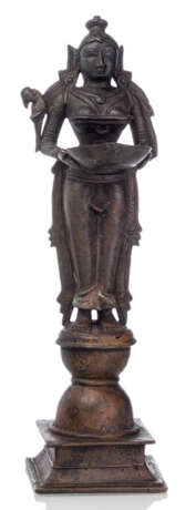 Öllampe in Form einer weiblichen Gestalt aus Bronze - Foto 1