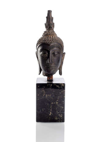 Kopf des Buddha Shakyamuni aus Bronze und Bronze des Buddha Paree - Foto 1