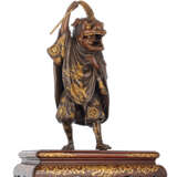 Exzellente und seltene Bronze eines Knaben als Shishimai-Tänzer von Miyao Eisuke - photo 1