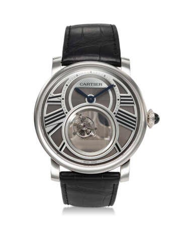 CARTIER, REF. W1556210, ROTONDE DE CARTIER, A VERY FINE AND RARE PLATINUM MYSTERY DOUBLE TOURBILLION WRISTWATCH - фото 1