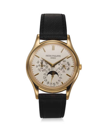PATEK PHILIPPE, REF. 5140J-001, A FINE 18K YELLOW GOLD PERPETUAL CALENDAR WRISTWATCH WITH MOON PHASES AND 24 HOUR INDICATOR - Foto 1