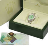 ROLEX, REF. 116509, DAYTONA, A VERY FINE AND RARE 18K WHITE GOLD CHRONOGRAPH WRISTWATCH WITH GREEN CHRYSOPRASE DIAL - Foto 4