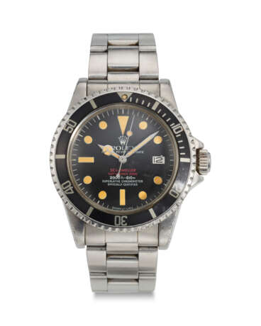ROLEX, REF. 1665, SEA-DWELLER, “DOUBLE RED”, A FINE STEEL DIVER’S WRISTWATCH WITH DATE - photo 1