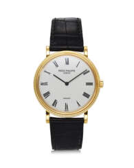 PATEK PHILIPPE, REF. 5120J-001, CALATRAVA, A VERY FINE 18K YELLOW GOLD WRISTWATCH, SIGNED AND RETAILED BY TIFFANY &amp; CO.