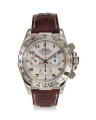 ROLEX, REF. 16519, DAYTONA, A FINE AND RARE 18K WHITE GOLD CHRONOGRAPH WRISTWATCH WITH MOTHER-OF-PEARL DIAL