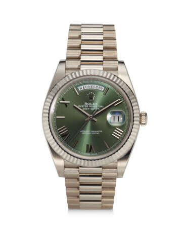 ROLEX, REF. 228239, DAY-DATE, A VERY FINE 18K WHITE GOLD WRISTWATCH WITH DAY AND DATE - photo 1