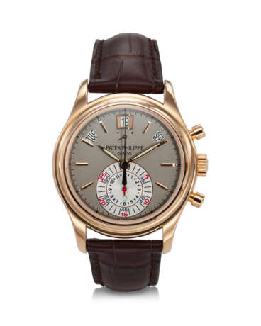 PATEK PHILIPPE, REF. 5960R-001, A VERY FINE 18K ROSE GOLD ANNUAL CALENDAR FLYBACK CHRONOGRAPH WRISTWATCH WITH POWER RESERVE AND DAY/NIGHT INDICATOR - фото 1
