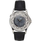 PATEK PHILIPPE, REF. 5110P-001, A VERY FINE PLATINUM WORLD TIME WRISTWATCH WITH BLUE DIAL - photo 1