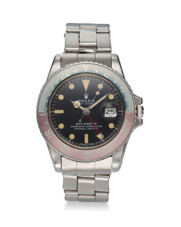 ROLEX, REF. 1675, GMT-MASTER, “PEPSI”, A FINE STEEL GMT WRISTWATCH WITH DATE - фото 1