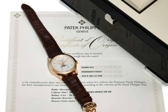 PATEK PHILIPPE, REF. 5396R-012, A FINE 18K ROSE GOLD ANNUAL CALENDAR WRISTWATCH WITH MOON PHASES AND 24 HOUR INDICATOR - фото 7