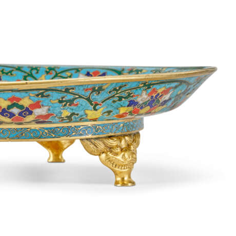 RARE COUPE EN &#201;MAUX CLOISONN&#201;S ET BRONZE DOR&#201; - фото 3