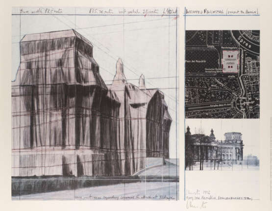 CHRISTO & JEANNE-CLAUDE 'WRAPPED REICHSTAG' (1992) - Foto 1