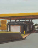 BENJAMIN NACHTWEY KONVOLUT VON 6 KLEINEN ÖLBILDERN 'TANKSTELLE' (2002-2004)