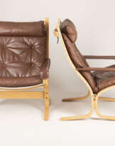 INGMAR A. RELLING PAAR SESSEL / LEDERSESSEL MODELL 'SIESTA'
