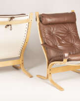 INGMAR A. RELLING PAAR SESSEL / LEDERSESSEL MODELL 'SIESTA'
