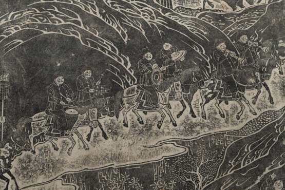 Große Steinabreibung mit Darstellung der geschnitzten Steintafel "Kapitulation des Roten Miao-Volkes" - photo 4