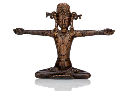 Exzellente und extrem seltene Bronze des Indra in Gefangenschaft - photo 1
