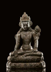 Seltene und große Steinfigur des Padmapani