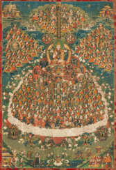 „Zufluchtsbaum“ der Gelug-pa Tradition, mit Tsongkhapa