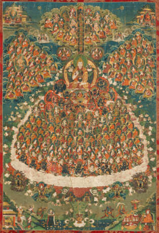„Zufluchtsbaum“ der Gelug-pa Tradition, mit Tsongkhapa - фото 1