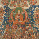 Thangka mit Darstellung des Stammbaums der Versammlung der Buddha und Tsonkhapa - photo 2