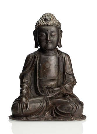 Bronze des Buddha im Meditationssitz - фото 1