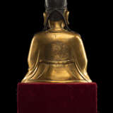 Seltene und große feuervergoldete Bronze des Königs der Medizin 'Yaowang' - Foto 2