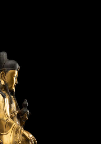 Seltene und große feuervergoldete Bronze des Königs der Medizin 'Yaowang' - photo 4