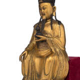 Seltene und große feuervergoldete Bronze des Königs der Medizin 'Yaowang' - photo 7