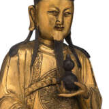 Seltene und große feuervergoldete Bronze des Königs der Medizin 'Yaowang' - Foto 8