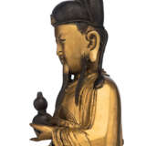Seltene und große feuervergoldete Bronze des Königs der Medizin 'Yaowang' - Foto 9
