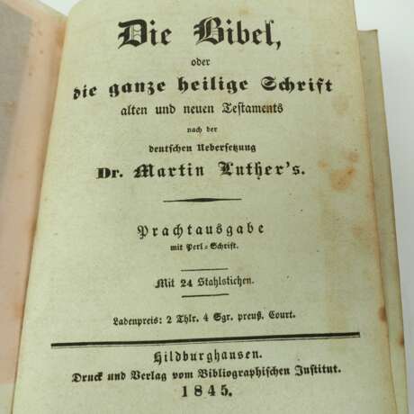 Die Bibel. Martin Luther, 1845. - фото 1