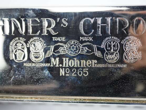 M. Hohner: chromatische Bass-Harmonika in Originalschachtel u.a. - photo 3