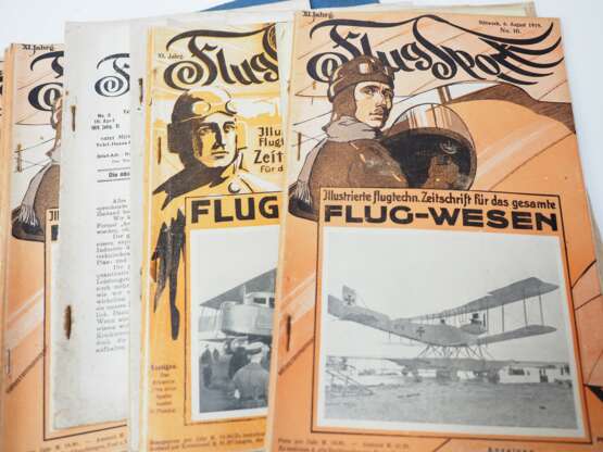 Sammlung Luftschifffahrt und Zeppelin, u.a. Zeitschriften Flugsport 1919. - фото 2