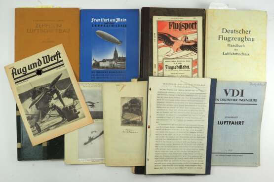 Lot Literatur zum Flugzeug- und Luftschiffbau. - photo 1