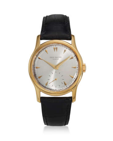 PATEK PHILIPPE, REF. 2450, CALATRAVA, A VERY FINE 18K YELLOW GOLD WRISTWATCH WITH SUBSIDIARY SECONDS - Foto 1