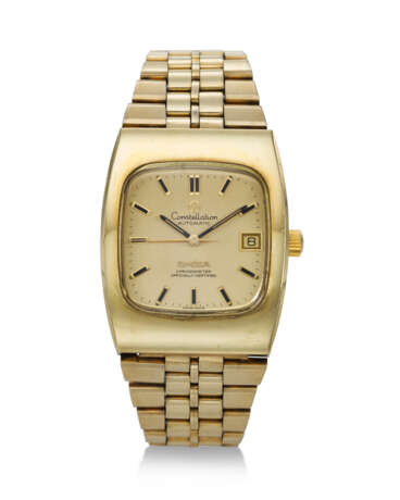 OMEGA, REF. 166.059, CONSTELLATION, A FINE STEEL AND 18K YELLOW GOLD PLATED CUSHION WRISTWATCH WITH DATE - photo 1