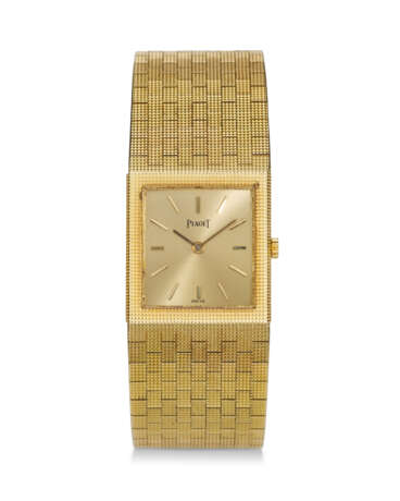 PIAGET, REF. 9131 C4, A VERY FINE 18K YELLOW GOLD BRACELET WATCH, BELONGING TO JOHNNY CASH'S TALENT MANAGER, SAUL HOLIFF - Foto 1